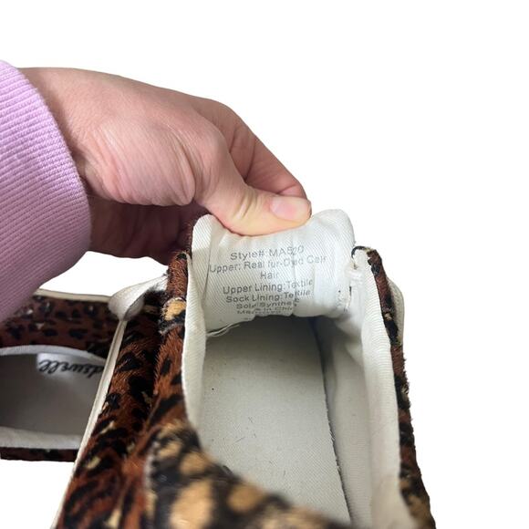 Madewell Sidewalk Low-Top Sneakers Painted Leopard Color Block Calf Hair 6.5M - Picture 13 of 16